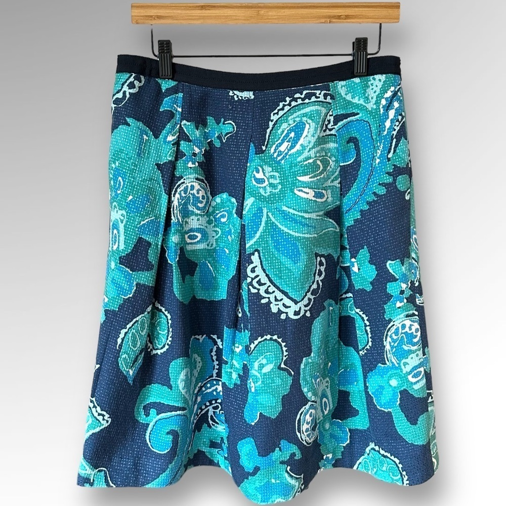 Tory Burch Women’s Silk Blend Multi Print Pattern Skirt Sz 10
